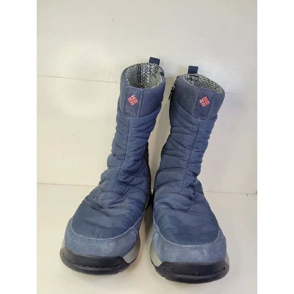 Columbia Women's Meadows Slip-ON Omni-Heat 3D‎ Mid Calf Boot Sz 8.5 Blue Shoes